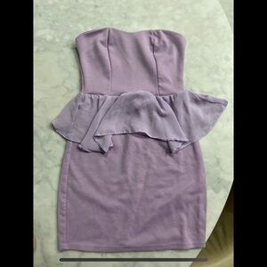Lavender peplum dress